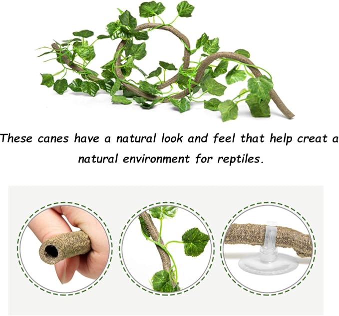 Hamiledyi Bearded Dragon Tank Accessories, Extra Large Reptile Hideout Wooden Bridge Ladder Habitat Decor Climbing Toys Stairs for Iguana Tortoise Lizard Gecko Snake Chameleon