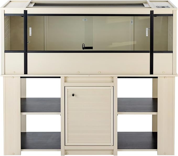 New Age Pet ECOFLEX X-Large Reptile Enclosure with Matching Cabinet Stand Set in Maple