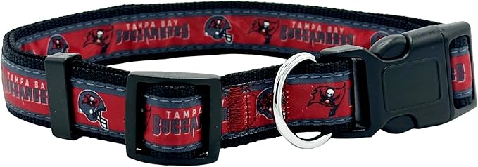 Pets First NFL Tampa Bay Buccaneers Licensed PET COLLAR, Small - Heavy-Duty, Strong, and Durable Dog Collar. Available in 31 Football Teams and 4 Sizes