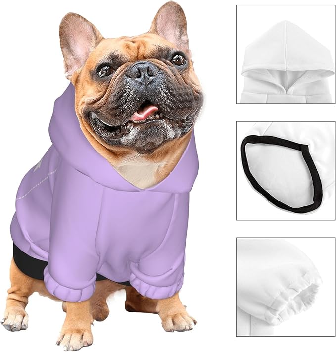 Dog Costume, Custom Dog Hoodie, Dog Name Costume Holiday Pet Pajamas Outfit, Personalized Pet Coat Costumes for Small Medium Large Dogs and Cats for Winter, TaroMilk, XXS