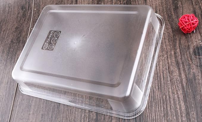 OMEM Reptile Drinking Tray - Large Water Dish Plastics Plate for Turtles, Small Reptiles, Ball Pythons, Lizards, and Snake Cages Bowl (M=30.5x24x5cm, White)