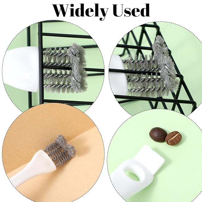 2Pcs Bird Cage Cleaning Brush with Long Ergonomic Handle, Bird Cage Tool Accessories Supplies for Better Cleaning of Birds Droppings from Pet Cages Parrot Cages Birds Perches