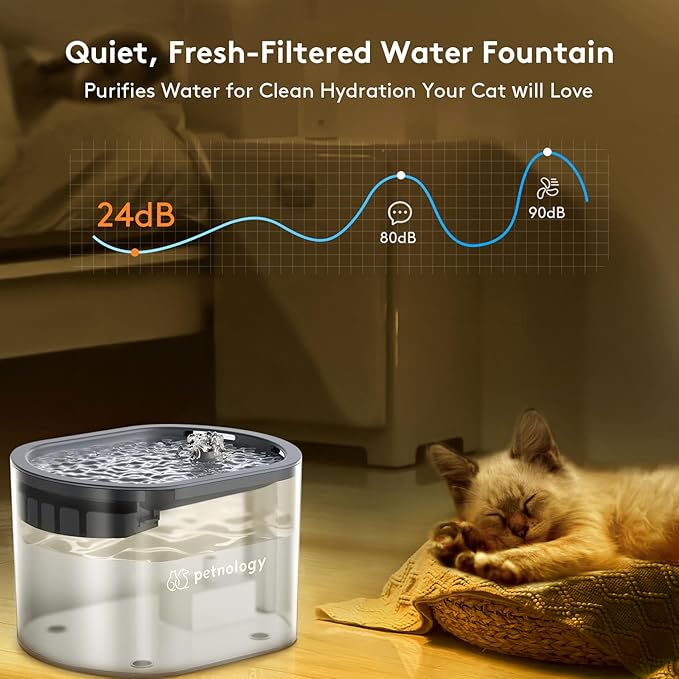 All-in-One Automatic Cat Feeder and Water Fountain, 3L Programmable Timed Dry Food Dispenser with Anti-Clog Design, 2.5L Quiet Cat Fountain for Drinking with Filter, Combo for Small Pets