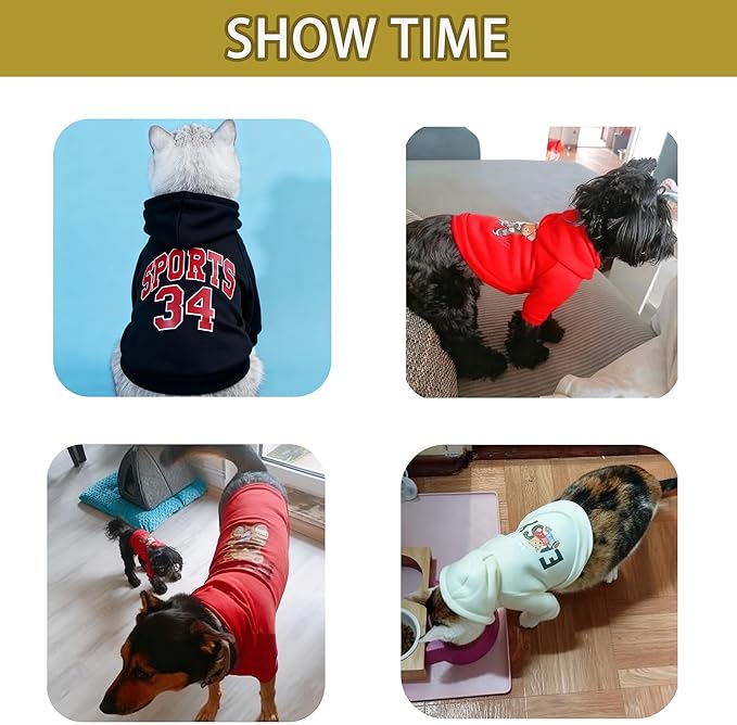 Custom Dog Hoodie, Personalized Sweatshirt with Photo Text Name Logo, Customized Hooded Sweater for Small Medium Large Dogs & Cats (Brown, X-Small)
