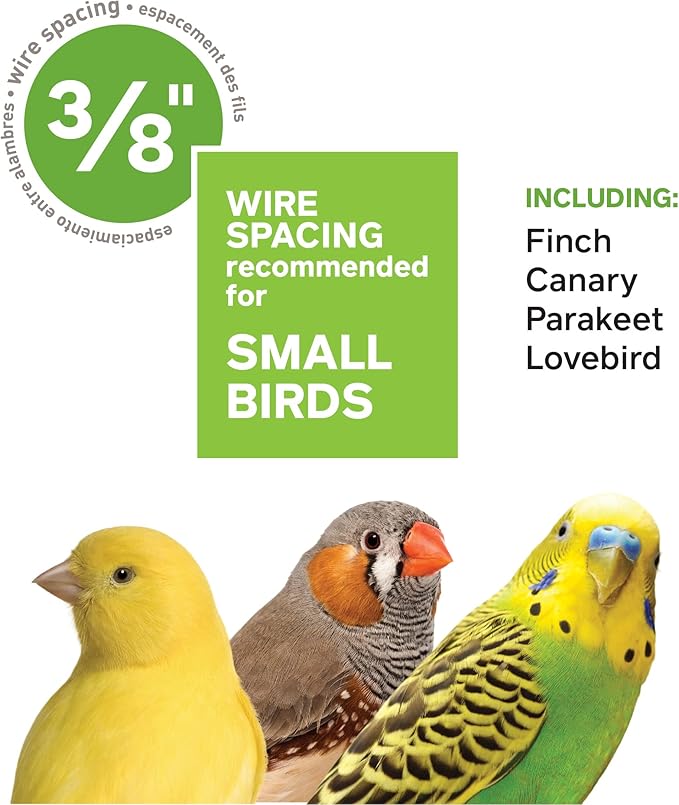 Prevue Pet Products South Beach Flat Top Bird Cage, Lime Green (SP50091),14 1/8" L x 11 1/4" W x 18 1/8" H