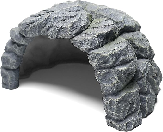 Resin Reptile Hideout Cave,Natural Habitat Decor for Bearded Dragon, Leopard Gecko, Lizards & Turtles,Terrarium Tank Accessories