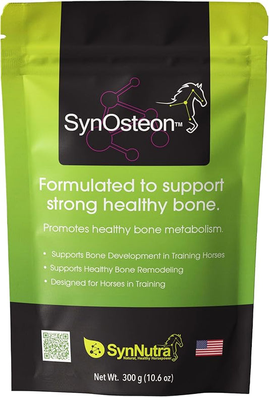 SynOsteon, Highly Potent 100% Natural Bone & Joint Health Supplement for Horses, Approved by Veterinarians & Olympic Athletes, Lab Tested and Proven Results, More Potent, 30 Servings, Made in USA