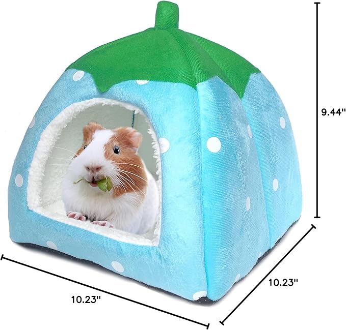 Guinea Pig Hideout Bed Dwarf Rabbit House Cave Accessories Cozy Hide-Out for Little Bunny Hedgehog Ferret Chinchilla&Other Small Animals