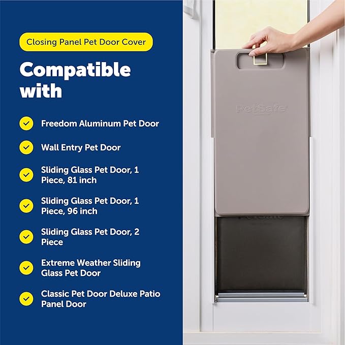 PetSafe Closing Panel Pet Door Cover - Restrict Pet Access - Durable Plastic Cover - Rust-Proof - Easy to Use - X-Large