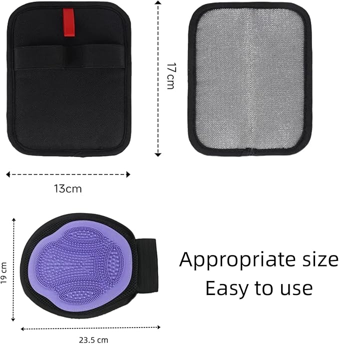 2PC Pet Hair Removal Glove for Cats & Dogs | Electrostatic Pet Hair Removal Glove | Magic Brush Pet Hair Remover Tool | Efficient Grooming Gloves for Pet Hair, Furniture Clothes Couch Carpet Car Seat