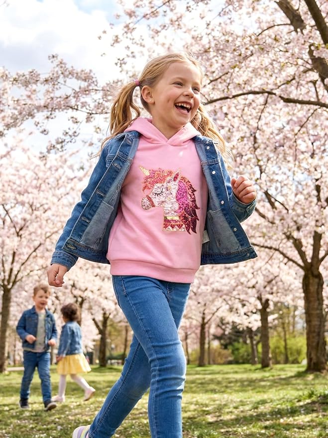 WELAKEN Sweatshirts for Girls Toddler & Kids II Little Girl's Pullover Tops Sweaters & Hoodies
