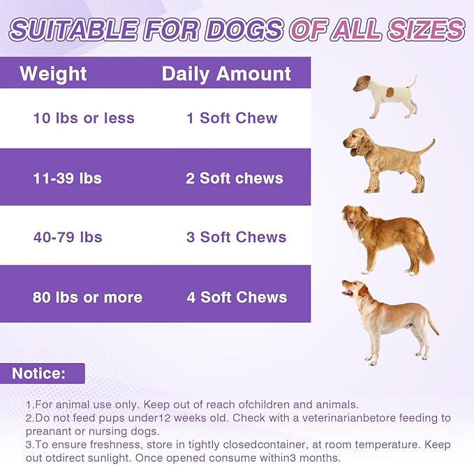 Dog Allergy Chews - Dog Allergy and Itching Skin Relief Anti Itch Aller Immune Bites for Dogs Licking Paws Relief Itchy Chew Probiotics Vitamins for Skin and Coat Allergies - (Lamb, 200 Ct)