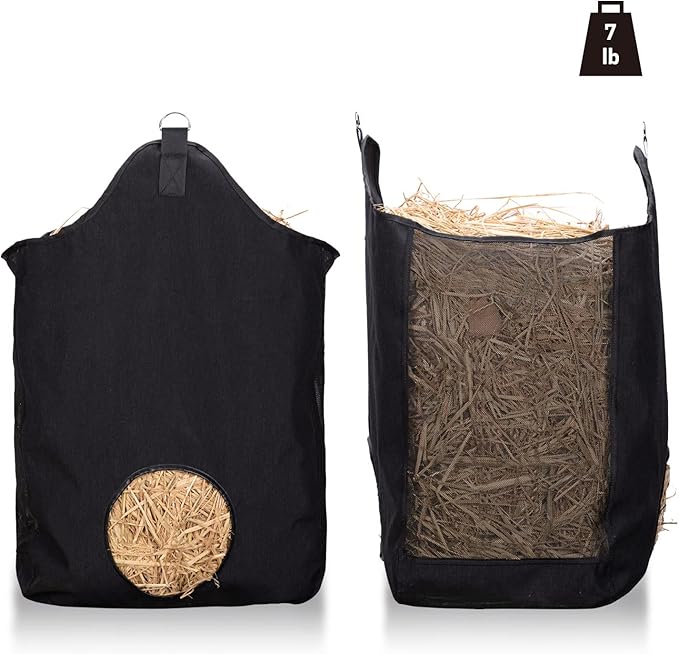 Hay Bags for Horse, Large Capacity Feeding Bag, Hay Nets for Sheep, Goats, Open Feed Hole Hay Feeder for Slow Feeding