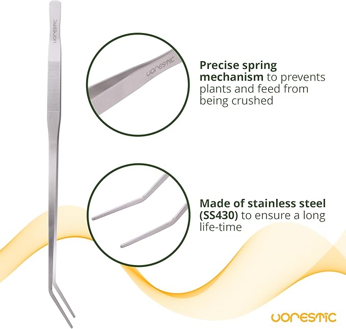 VORESTIC Aquarium Tweezers (Curved, 23.6")