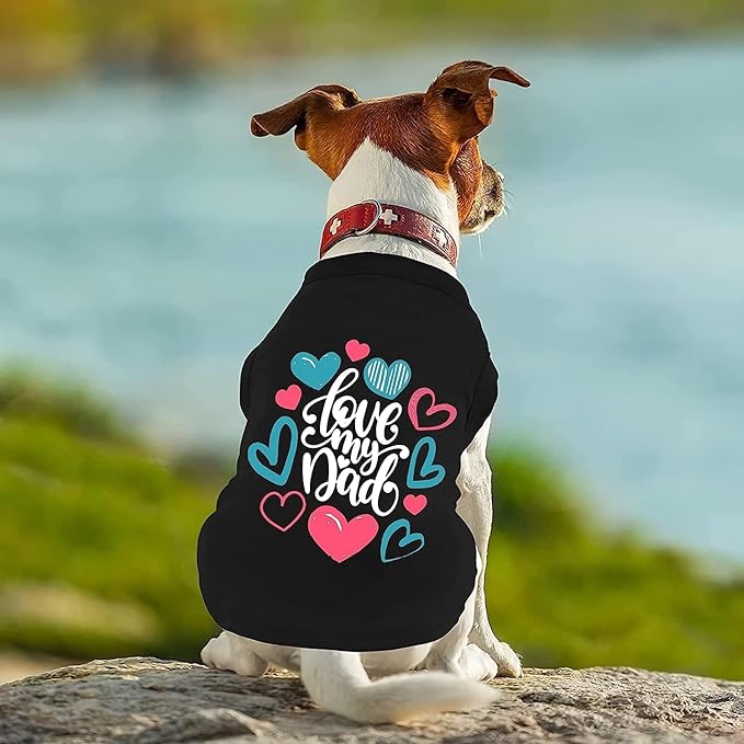 Custom Dog Shirt, Customized Summer Breathable Pullover Pet Outfit Personalized Pet Shirt Customized with Name/Text/Photo/Logo for Pet Dogs Puppy Cats Kitten（Custom Dog Shirt）