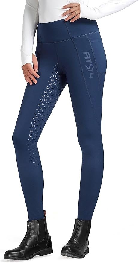 FitsT4 Sports Women's Winter Riding Breeches Fleece Lined Horse Riding Pants Tights Full Seat Silicone Equestrian Breeches