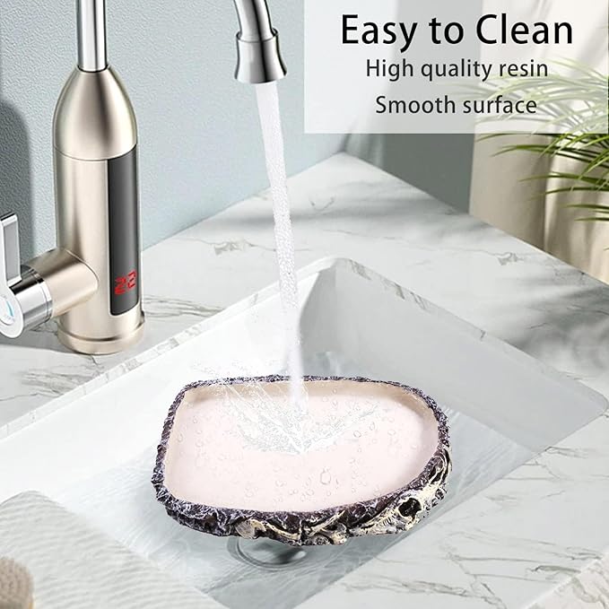 Tfwadmx Reptile Water Bowl, Reptile Feeding Dish, Bearded Dragon Water Dish, Turtle Feeding Bowl for Tortoises, Snakes, Lizards, Geckos, Chameleons
