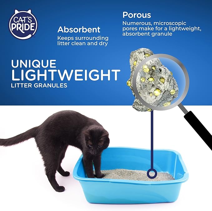 Cat's Pride Premium Lightweight Clumping Litter: Pure & Fresh - Up to 10 Days of Powerful Odor Control - Multi-Cat, Scented, 18 Pounds