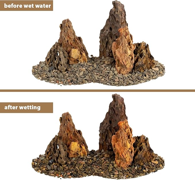 Aquarium Rocks Dragon Stone Natural Hardscape Stone for Aquariums, Fish Tanks, Bonsai, Terrariums, Wargaming Dioramas, Indoor or Outdoor Gardens-5lb(2-6 Inch)