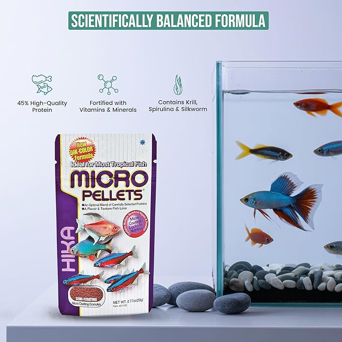 Micro Pallets Fish Food 0.77 oz (Pack of 3) Including Trinity Treats Microfiber Cleaning Cloth(Micro Pallets Fish Food)