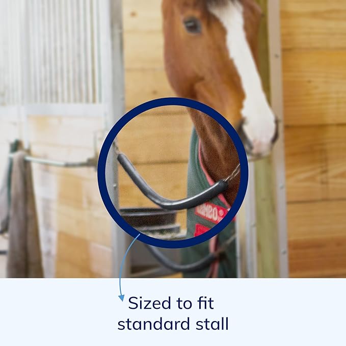 SmartEquine Stall Chain | Stall Area Fence Gate Hardware | Standard Size | Features 2 Double-Ended Snaps | 1" Wide Rubber | 45.5" Long | Hunter