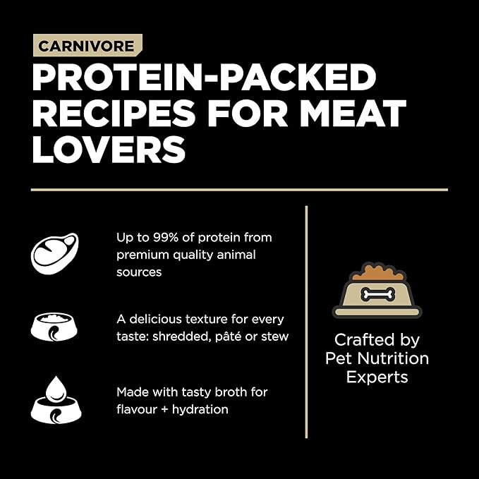 Go! Solutions Carnivore, Grain-Free, Protein Rich Wet Dog Food, Shredded Lamb and Wild Boar, 12.5 oz