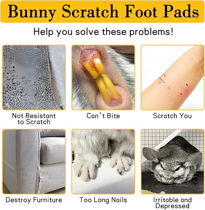 BNOSDM 2Pcs Chinchilla Scratch Foot Pads Hamster Grinding Claw Pads Natural Bunny Lava Stone for Teeth Rabbit Scratching pad Chew Toy for Guinea Pig Ferret Rabbit Mouse(Black)