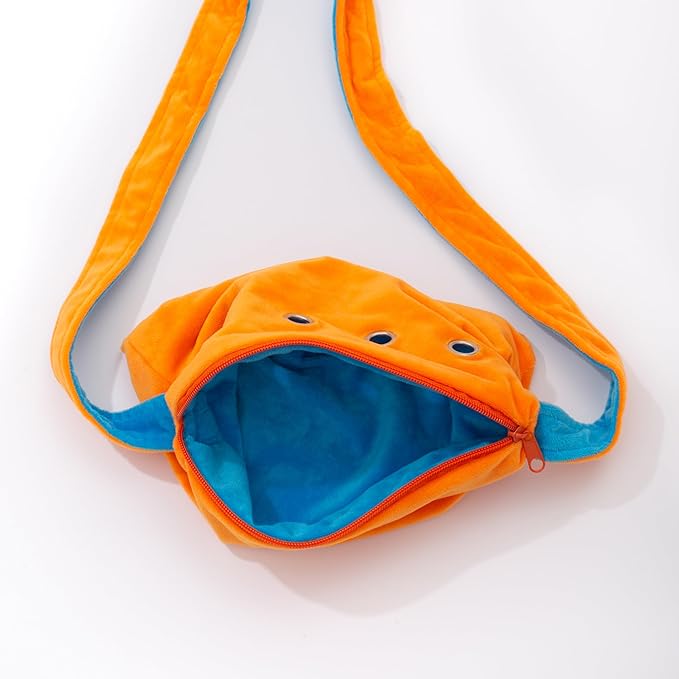 Meow&Woof Sugar Glider Bonding Pouch Small Pet Carrier Bag Sling with Strap Critter Cuddler for Gliders Ferret, Rat, Hedgehog, Hamster Outdoor-Orange