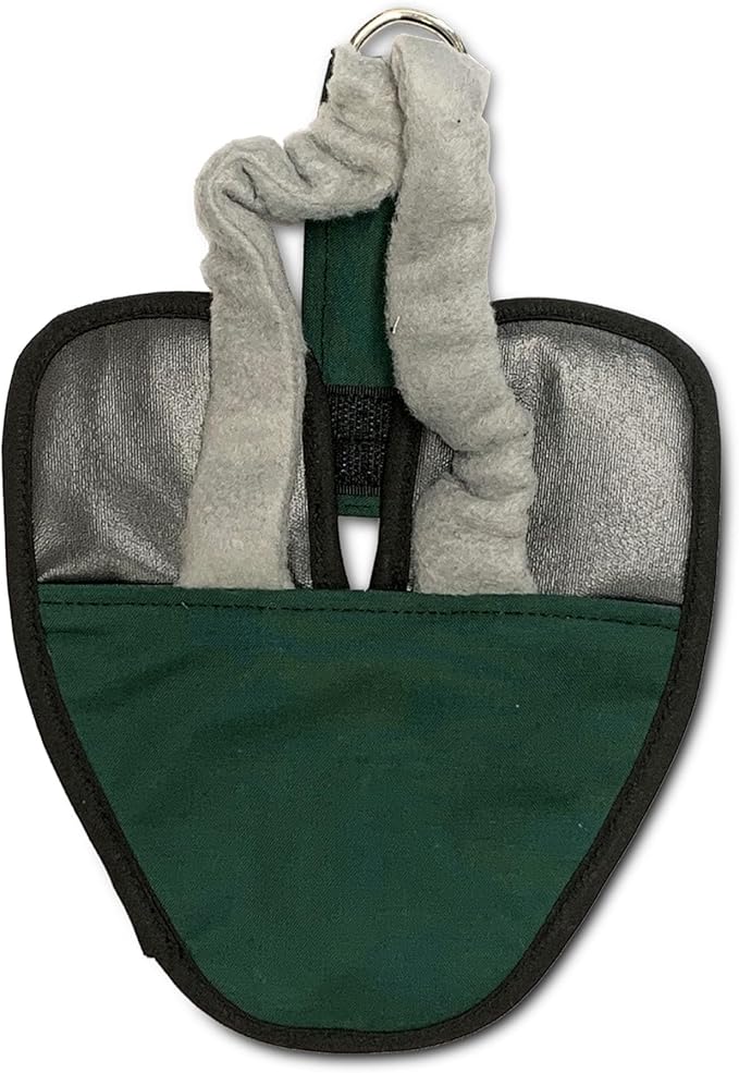 Bird Diaper, Wrap Around, for Larger Pigeons, Small Breed Hens and Roosters, Leak-Proof Design, Comfortable Fleece Strap Bird Harness with Sewn-in Liner & Secure Hook and Loop Closure - XS, Green
