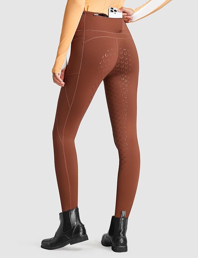 FitsT4 Sports Women's Winter Riding Breeches Fleece Lined Horse Riding Pants Tights Full Seat Silicone Equestrian Breeches