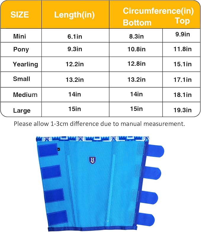 Fine Mesh Fly Boots Loose Fitting & Non-Slip Horse Fly Leggings Fleece Air Flow (Set of 4)
