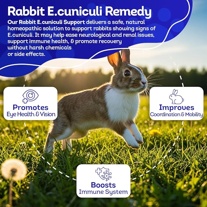 HA4E - Rabbit E. Cuniculi Infection Treatment - Natural, Homeopathic Support for Prevention & Immunity Boost - Pellets, Hutch Size (Extra Large)