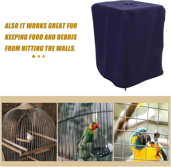 Bird Cage Cover, Large Bird Cage Cover Thicken Parrot Cage Protector Night Bird Cage Cloth Cover Pet Outdoor Family