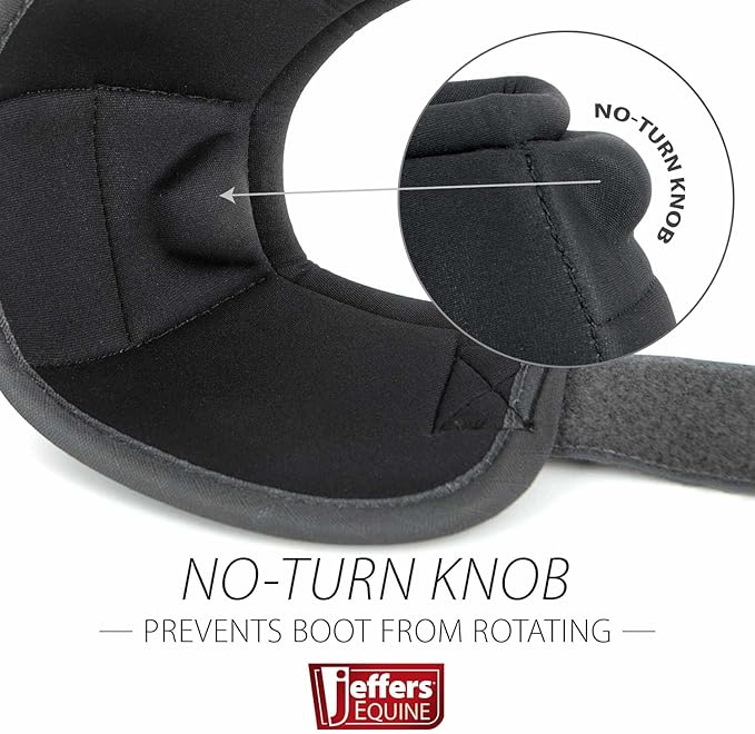 Jeffers Equine No Turn Bell Boots for Horses - Grey, Medium | Shock Absorbing Hoof Protection | Secure Double Hook & Loop Closure, Perfect for Travel, Turnout, Training, & Riding - 1 Pair
