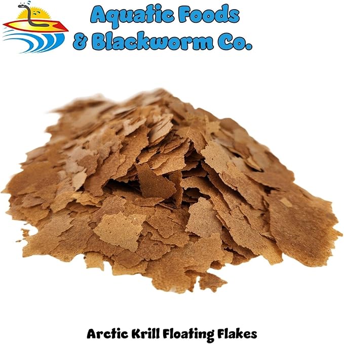 Aquatic Foods Inc. Arctic Krill Flakes which Contain Natural Carotenoids & Astaxanthin That Will Enhance The Vibrant Colors of Fish, for All Tropical and Marine Fish...WL…2-lbs Poly Bag