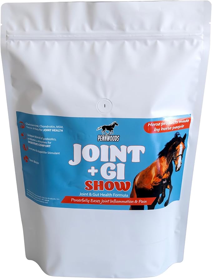 Pennwoods Equine Products Joint + GI Show - 5 LBS | Joint Health | Immune Stimulant | Horse Nutrition Supplement | Appetite Stimulant | Probiotic | Prebiotic | Digestive Enzymes | Toxin Binder