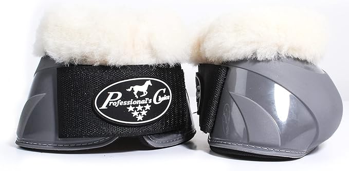 Professional's Choice Spartan II Fleece Bell Boots | Shaped for Ultimate Overreach Protection | Comfort & Shock Absorbing Neoprene Interior