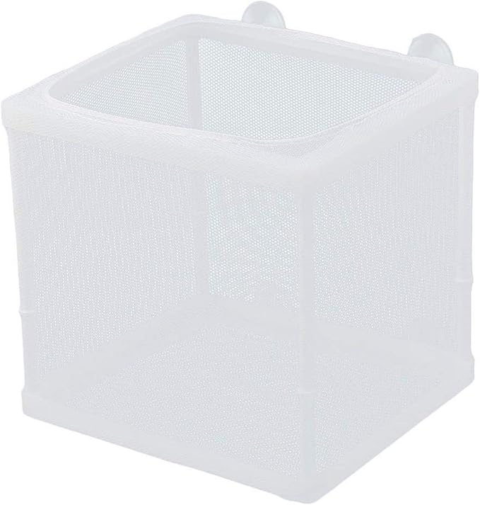 COMOK Fish Hatchery Breeder Box Aquarium Separation Net Nylon Incubator Mesh Fish Breeding Tanks Isolation Box White Square 20PCS