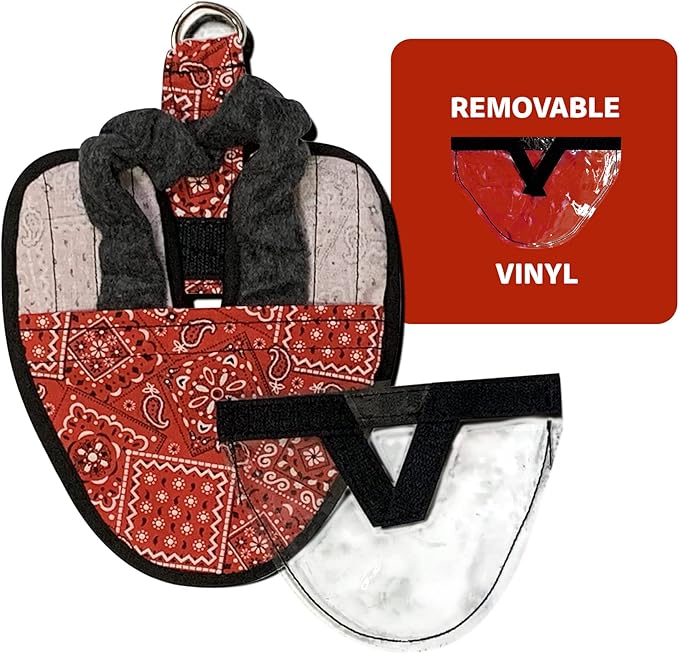 Hen Holster Wrap-Around Bird Diaper & Harness for Larger Pigeons, Small Breed - with Removable Liner, Adjustable Fit for Outdoor Adventures & Indoor Use, Easy to wear - Red Bandana, XS