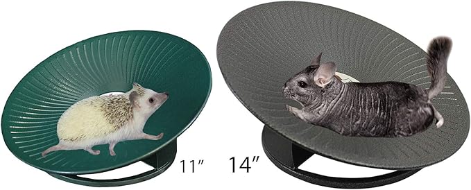 Treadmill Wheel 11" Black - All-Metal Exercise Wheel - Chinchillas, Prairie Dogs, Rats, Hedgehogs, Sugar Gliders, Squirrels, Degus, Hamsters & Other Small Animals - Smooth, Fast, Silent, Durable