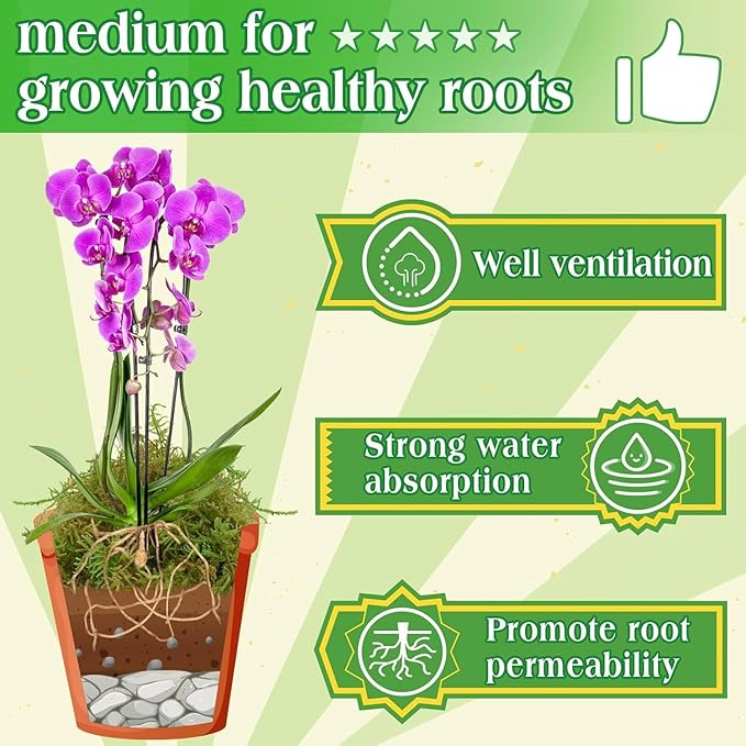 Halatool 2.2LBS Forest Green Moss for Indoor Potted Plants, Orchid Potting Mix, Indoor Potting Plant Moss for Repotting Terrariums Garden Reptiles