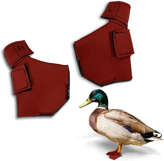 Duck Shoes for Injured Feet – Protective Neoprene Footwear for Ducks, Protective Shoes for Birds with Injured feet, Bumblefoot Relief - Medium, 3.5” Max. Inside Width - Red