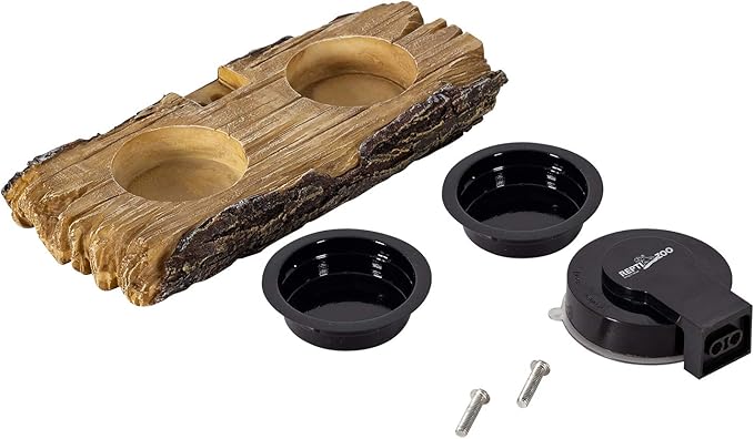 REPTI ZOO Turtle Basking Platform or Reptile Feeding Ledge with Suction Cup, Resin Flat Ramp for Turtle Reptile Chameleon Use