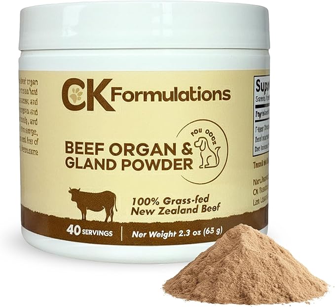 | Beef Organ and Gland Powder for Dogs | Rich in Vitamins and Minerals | 40 Servings