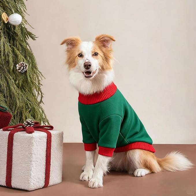Custom Dog Hoodie, Personalized Sweatshirt with Photo Text Name Logo, Customized Hooded Sweater for Small Medium Large Dogs & Cats (Green + Red Sleeves, X-Large)