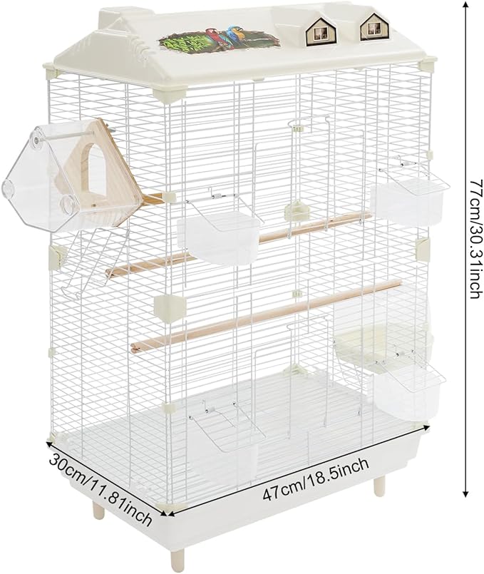 Medium Small Bird Cage with Stand Freestanding Flight Cage for Parrot Cockatiels Lovebirds Finches Parakeet Budgies