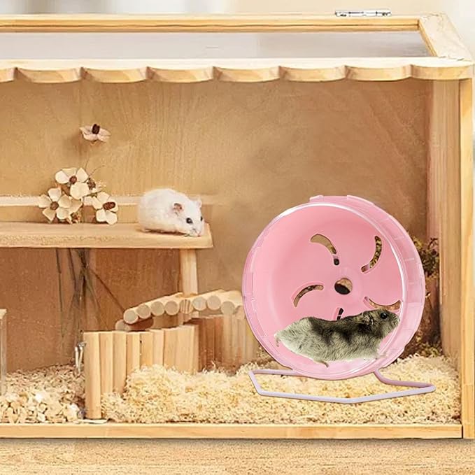 Doefo Silent Hamster Wheel 6 Inch - Quiet Hamster Wheel Dwarf Hamster Toys | Hamster Exercise Wheels Small Animal Toys, Exercise Wheel for Hamsters, Gerbils, Mice, Hedgehog