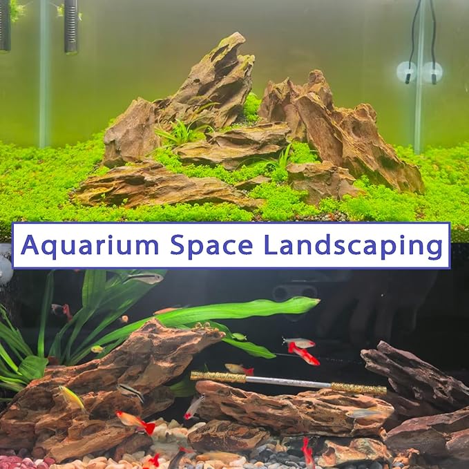 kecilke Aquascaping Rock Dragon Stone Aquarium Rocks 2-8 inches Natural Rocks for Aquariums, Fish Tank Rocks & Tank Decoration-20LB