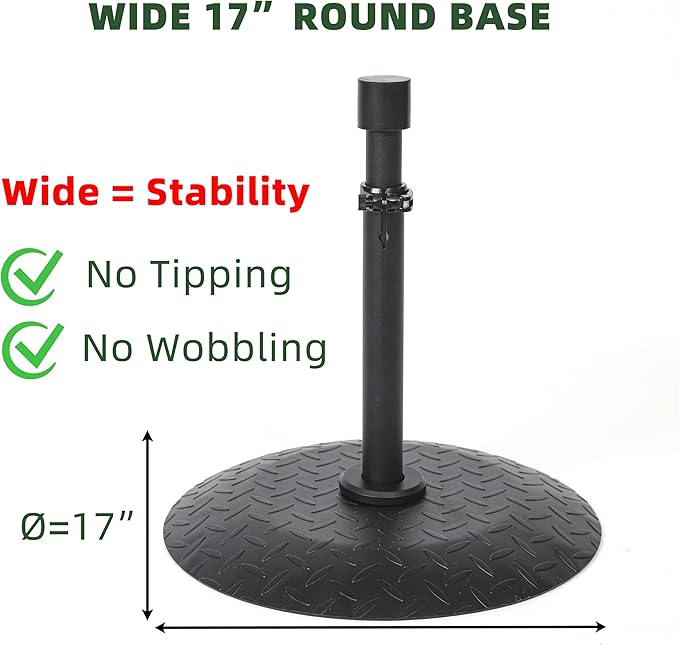 Horse Hoof Stand, Height Adjustable Farrier Stand for Horse Hoof Trimming, 17 in Wide Round Base for Foot Balance Control