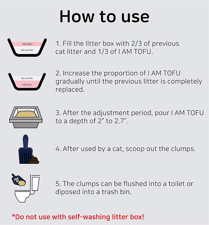 I AM TOFU - Tofu Cat Litter, Natural, Flushable, Dust Free Extra Clumping Pellet Litter (10 lb Bag, Charcoal)